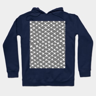 X stitches pattern - gray and white Hoodie